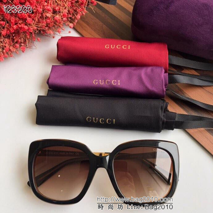 GUCCI古馳 GG0498 2019官網最新款 新拼色 女款太陽鏡  lly1377